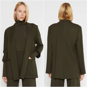 Ripley Rader Ponte Knit Oversized Blazer Olive Green 2